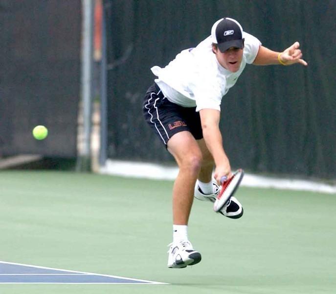 Tennis teams win easily over in-state schools