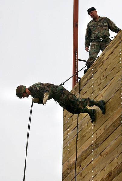 Army ROTC receives donated rappel wall