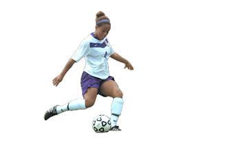 Junior midfielder Caroline Vanderpool kicks the soccer ball Sept. 3 against the University of Houston.