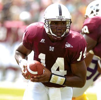 Mississippi State quarterback Omarr Conner turns to hand the ball off during the Bulldogs' 37-7 loss to LSU last season.