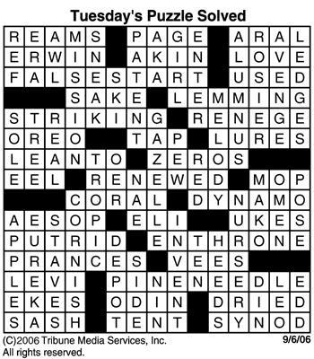 Crossword Answers