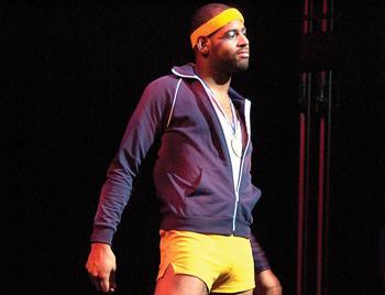 Wendell T. Harrison poses in Storyville apparel in the fashion show Friday.