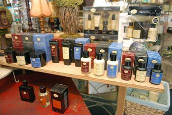 A display of products from The Art of Shaving await customers at Earthly Concerns on Wednesday afternoon. It has become a trend recently for stories to carry cosmetic that are organic or earth friendly. Media Credit