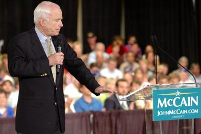 Sen. John McCain, R-Ariz., holds a town hall meeting Wednesday at the Baton Rouge River Center.