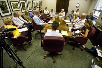 University officials discuss plans to prepare for Tropical Storm Gustav. The storm is expected to strengthen into a hurricane and make landfall early next week somewhere along the Gulf Coast.