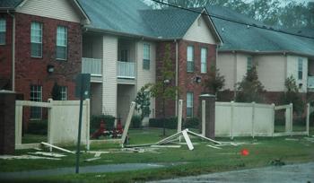 Private apartment complex Brightside Estates suffered from Gustav's powerful winds.