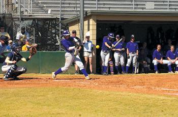 Sophomore third baseman Jessica Mouse swings this weekend during the Tigers&#8217; 2-1 victory against Chipola College at the LSU Collegiate Classic.