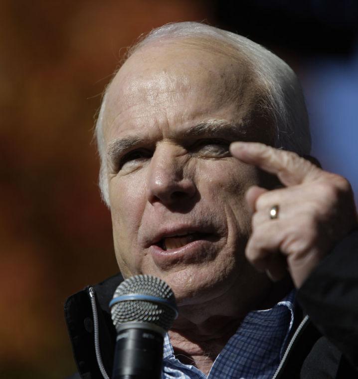 Republican presidential candidate Sen. John McCain speaks Thursday in Sandusky, Ohio.