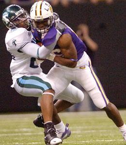 LSU's Richard Murphy breaks a tackle during last year's contest against Tulane.