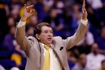 LSU women&#8217;s basketball coach Van Chancellor signals to his players during a game last season. The Lady Tigers lost eight seniors from last year&#8217;s squad, including former center Sylvia Fowles, a player who Chancellor says the team will miss greatly.