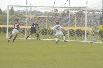 Junior midfielder Michelle&#160;Makasini scores a goal during the Centenary game Sept. 14. LSU faces Vanderbilt and Kentucky at home this weekend.