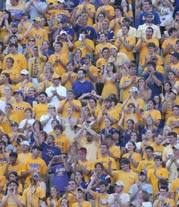 LSU Athletic Director Joe Alleva said the amount of no-shows in the student section this season may lead to a decrease in student tickets.