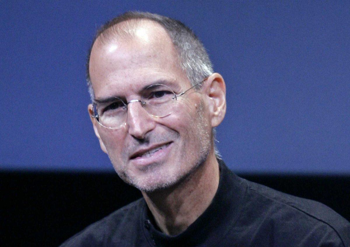 Apple CEO Steve Jobs smiles during a product announcement at Apple headquarters in Cupertino, Calif.