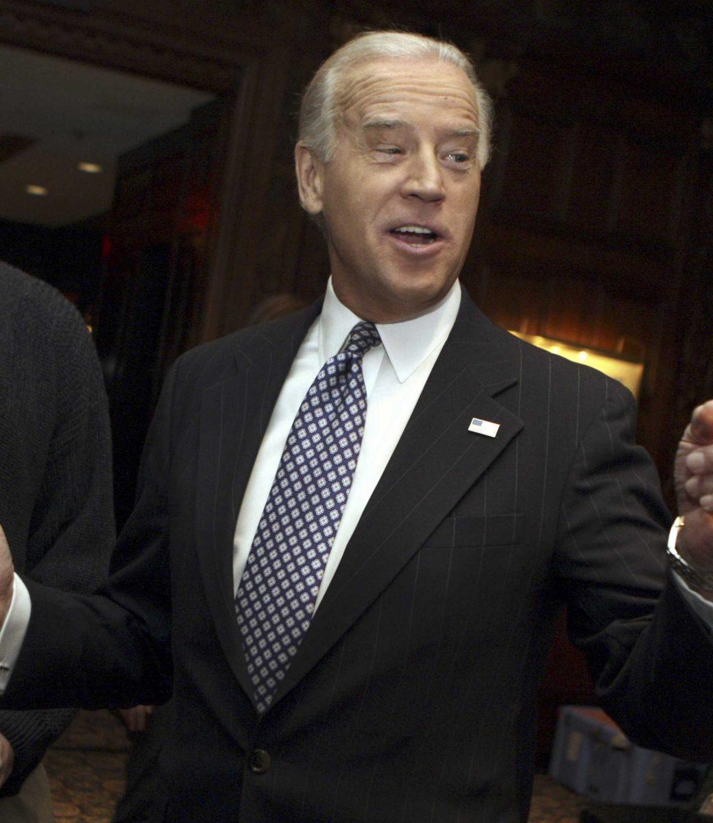 In this photo provided by CBS, Vice President Joe Biden gestures after appearing on CBS's "Face the Nation" in Wilmington, Del., Sunday, Jan. 25, 2009.