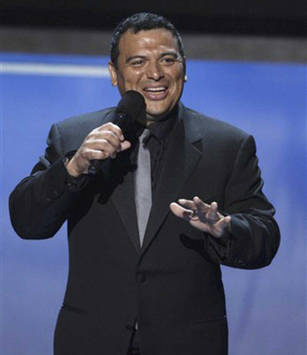 This Sunday Aug. 17, 2008 picture shows comedian Carlos Mencia at the National Council of La Raza ALMA Awards in Pasadena, Calif. Mencia was yanked Thursday, Feb. 5, 2009 from the Orpheus parade's list of celebrity riders for jokes made about Hurricane Katrina, according to Orpheus officials who on Wednesday announced Mencia as one of about a dozen celebrity guests slated to ride in this year's parade, which rolls through New Orleans on Feb. 23, the night before Mardi Gras.