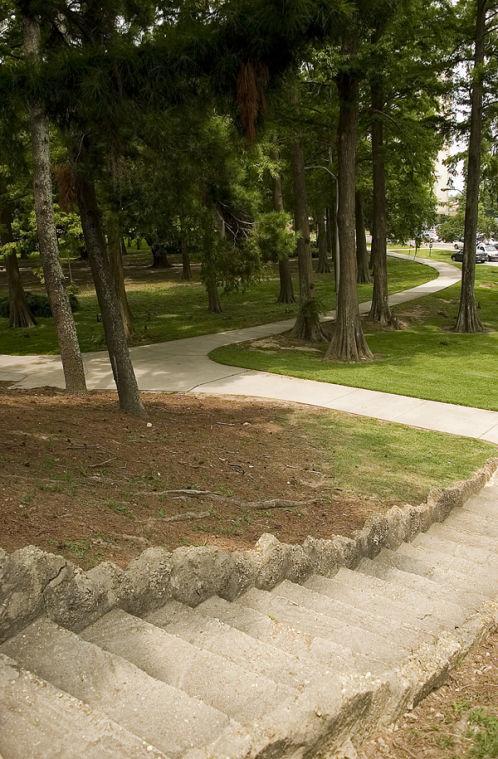 The 'Enchanted Forest' is located next to Kirby Smith hall and is said to bring good luck to couples.