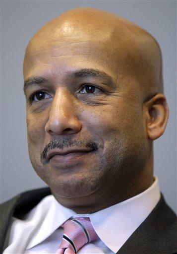 This Dec. 23, 2008 file photo shows New Orleans Mayor Ray Nagin smiling during an interview in his office at City Hall in New Orleans.