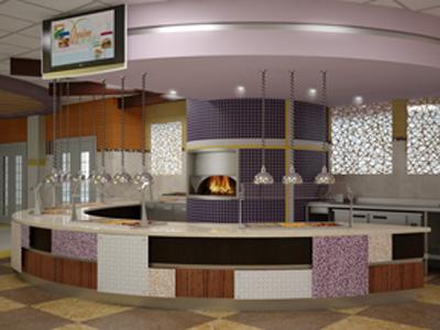 A concept rendering of the new Pentagon Dining Hall set to open in 2010. It is expected to be renamed &#8220;The 5.&#8221;