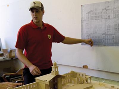 Drew Wallace, architecture senior, talks about building the models of the original 18 buildings on LSU campus as a part of the Getty Grant. Wallace is currently working on the model of Atkinson Hall.