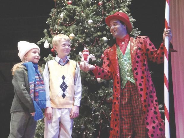 From left, Mackenna Janz, Cole Bizarri and Joseph J. Baez perform in "Holly Jolly Christmas" at Circa '21 Dinner Playhouse. (Contributed photo)
 