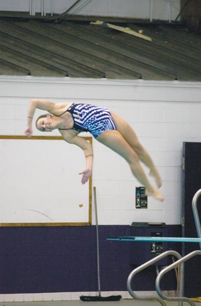 LSU freshman Rebecca St. Germain competes in the one-meter dive Friday in a swim meet against Tulane at the LSU Natatorium.