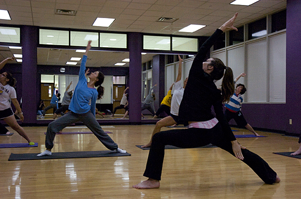 Students participate in intermediate and advanced level Group X classes. Different levels were added for certain classes, giving more in-shape students a challenge.