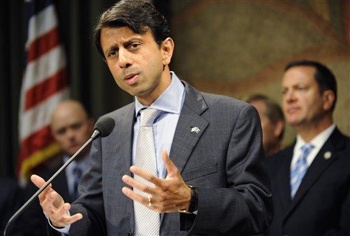 Gov. Bobby Jindal speaks Tuesday, Feb. 23, 2010 during a news conference at the state Capitol were he announced his proposal to allow universities more freedom to increase tuition.