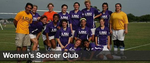 The ladies of the Women's Soccer Club pose for a picture with their coach.