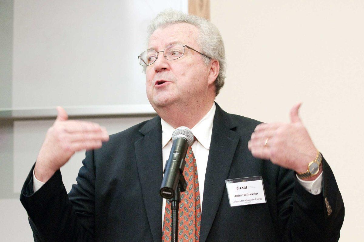 John Hofmeister, former Shell Oil president and Citizens for Affordable Energy CEO, speaks at the 2010 Energy Summit on Tuesday.