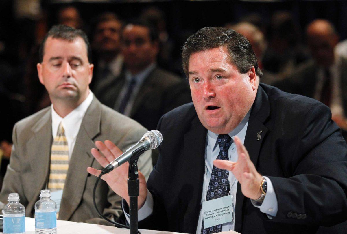 Plaquemines Parish President Billy Nungesser speaks Sept. 27 about the BP oil spill response and impacts at a National Commission on the BP Spill and Offshore Drilling meeting.