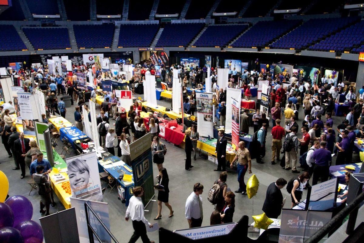 Students make connections with perspective employers at the Career Expo.