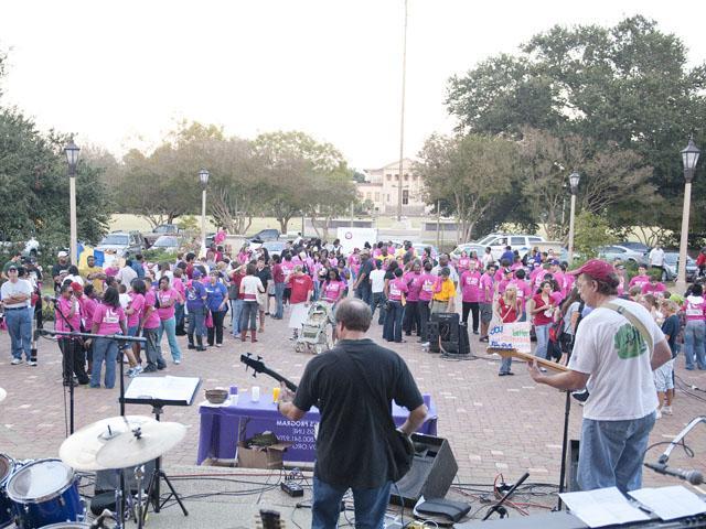 More than 100 people showed up to support raising awareness about violence against women at this year's Take Back the Night.