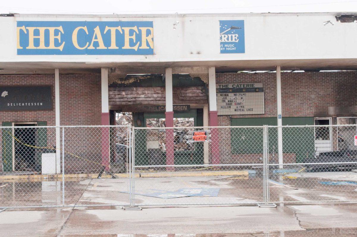 The Caterie may be replaced by a Bugersmith restaurant in February 2011 after it was destroyed by a fire Jan. 1, 2010, according to Acadan-Perkins Plaza owner Jon Claitor.