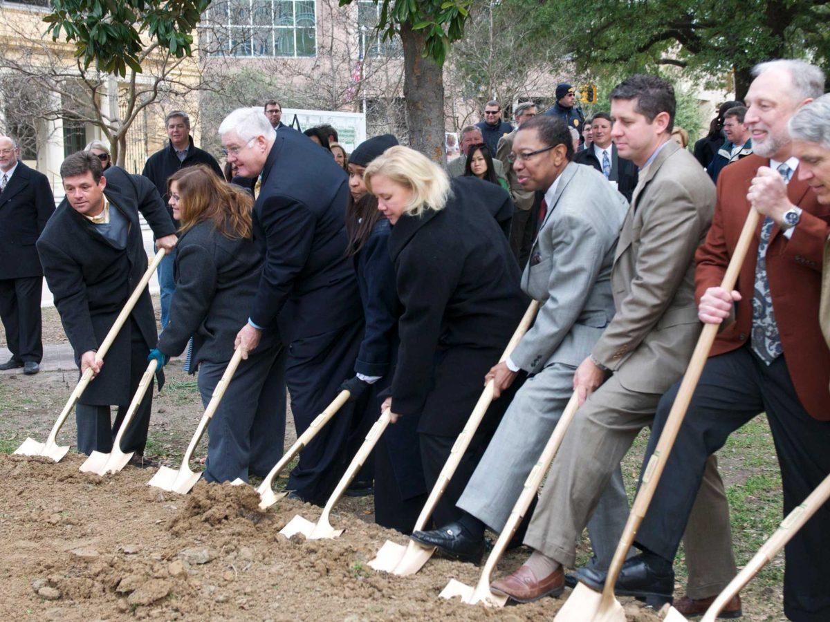 City Officials break ground Friday for a new Town Square.