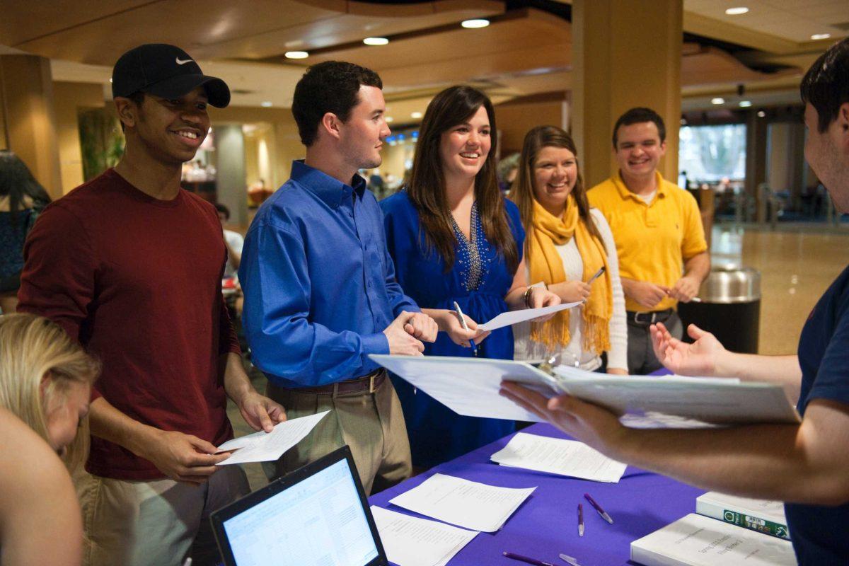 Student Government presidential candidates file for election Monday in the Live Oaks Lounge. Candidates can file for positions from Monday morning untill Wednesday afternoon.