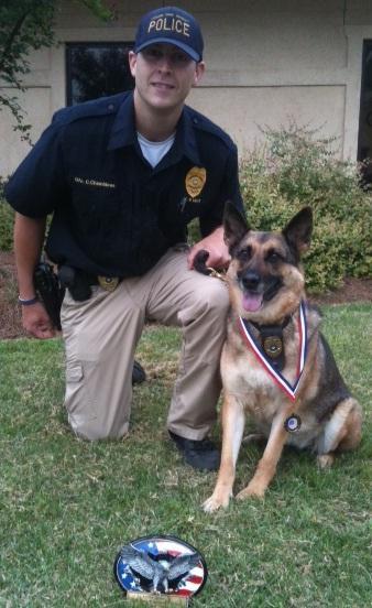 Of the six teams that participated in explosive detection challenges, LSUPD Officer Joseph Chambless and K-9 Sendy finished second overall.