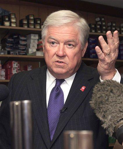 In this April 14, 2011 file photo, Mississippi Gov. Haley Barbour talks with reporters in Hookset, N.H. Ready or not, the 2012 presidential campaign is under way in earnest a full 18 months before Election Day.