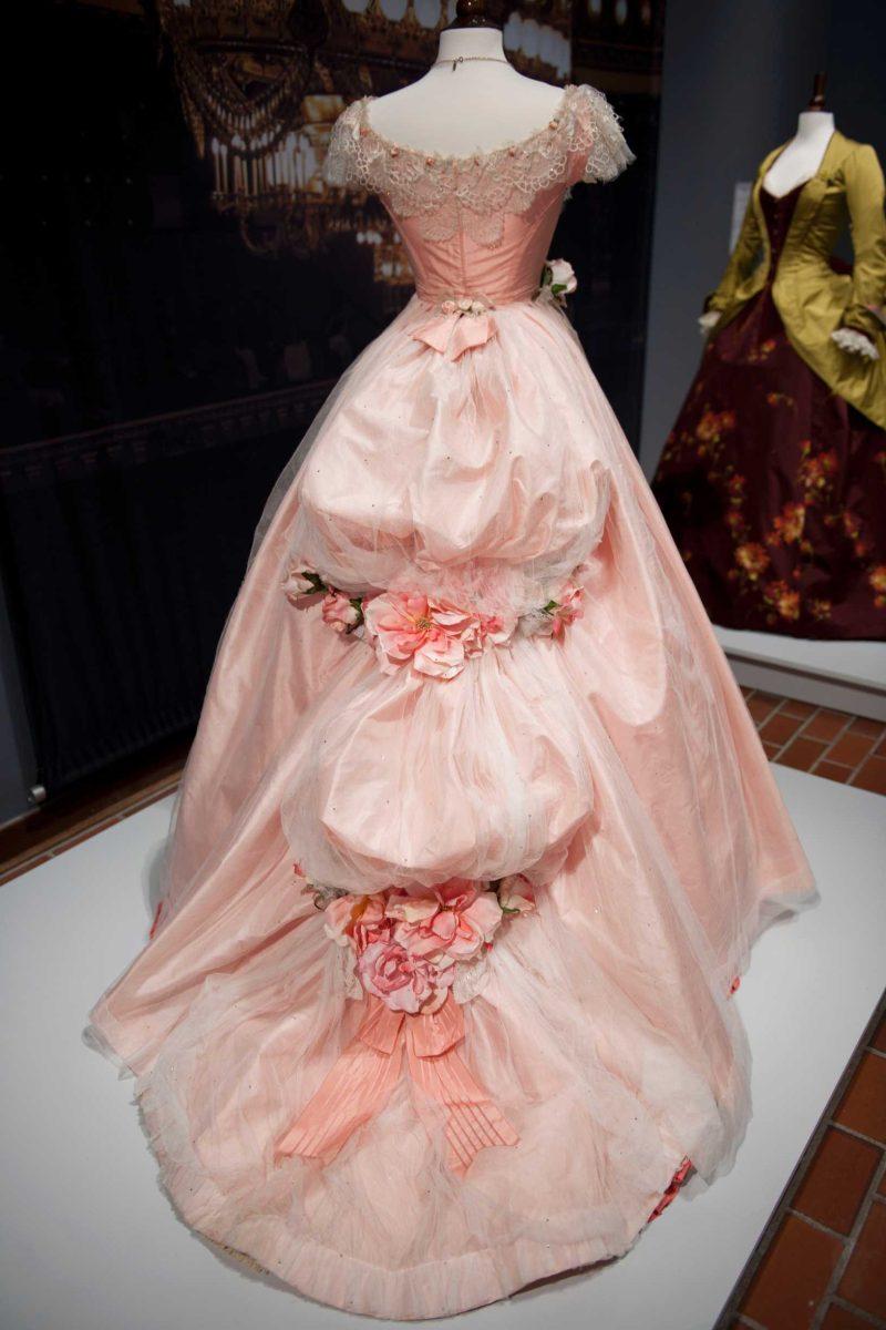 The two piece gown worn by Emmy Rossum in &#8220;The Phantom of the Opera&#8221; is on display at the Louisiana Art &amp; Science Museum as part of the &#8220;CUT!&#8221; exhibition.