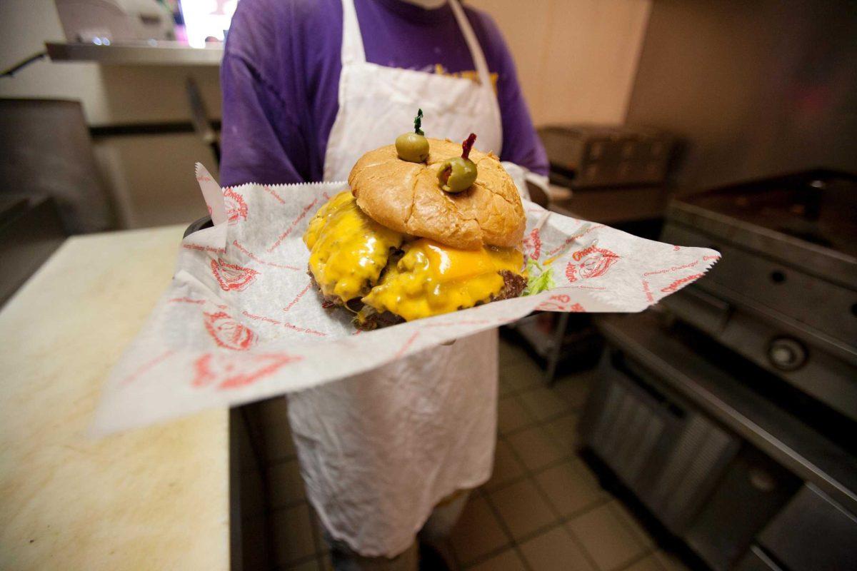 Cheeburger Cheeburger on Siegen Lane offers a food challenge to the brave