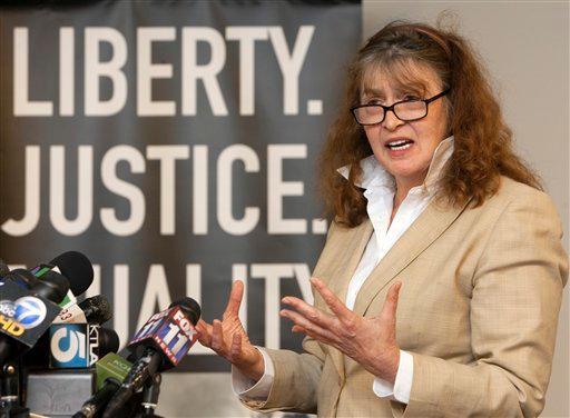 Margaret Winter, associate director of the American Civil Liberties Union National Prison Project comments on the release of a report alleging brutal beatings of Los Angeles County Jail inmates by sheriff&#237;s deputies during a news conference at the ACLU Wednesday, Sept. 28, 2011, in Los Angeles. The ACLU demanded that federal authorities investigate allegations of brutality by deputies at Los Angeles County jails.