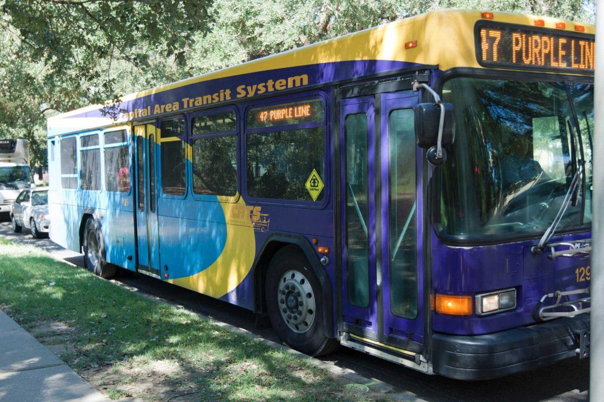 A CATS bus drives by campus Wednesday to pick up passengers.