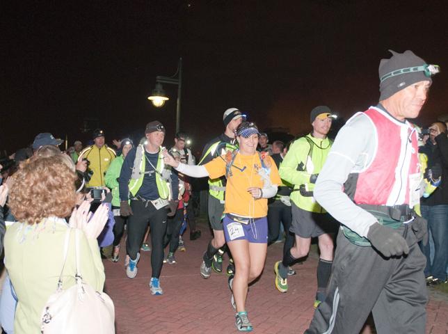 Students run in the Rouge-Orleans Ultra Marathon and Team Relay.