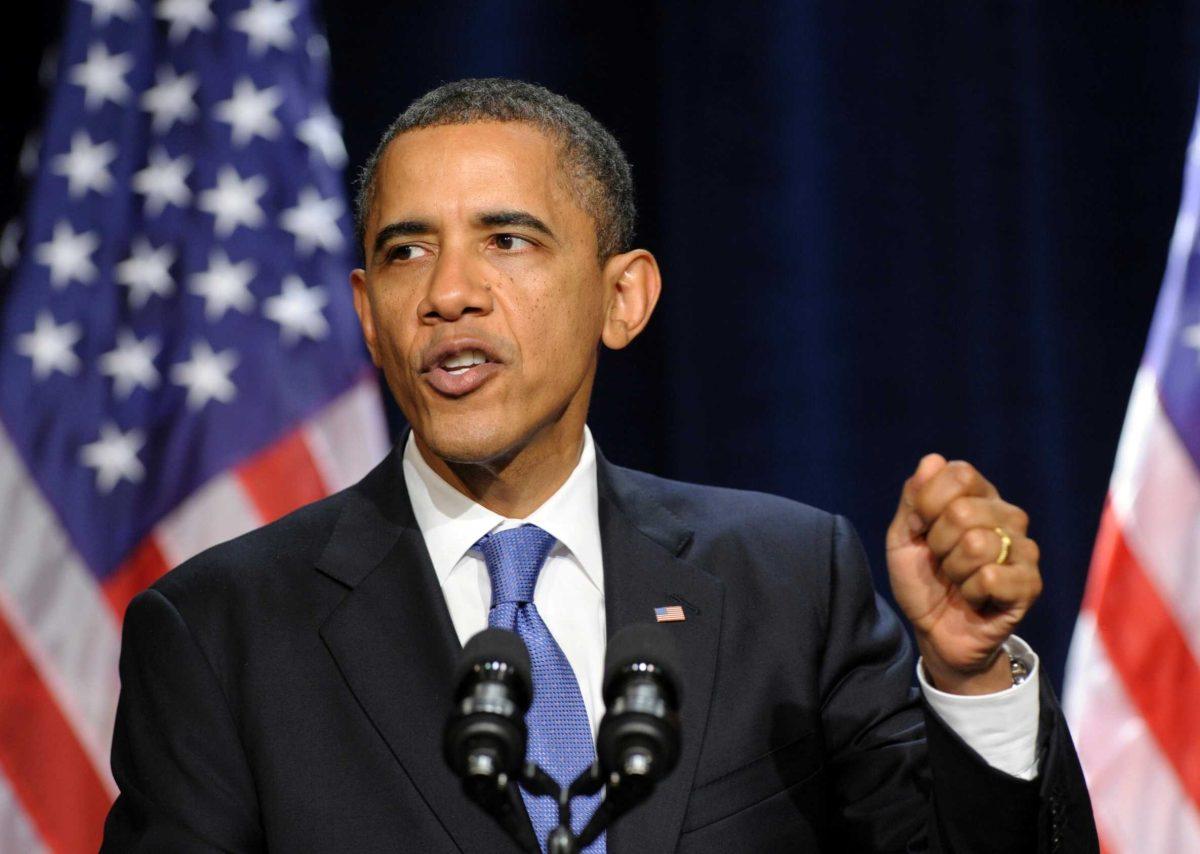 President Barack Obama speaks Thursday during a fundraiser at the Biltmore Hotel in Coral Gables, Fla.