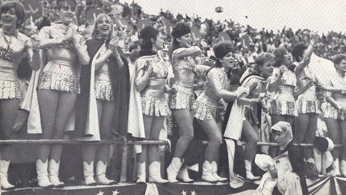 The 'half-time ballet corps' made its debut in Tiger Stadium in the 1950s.