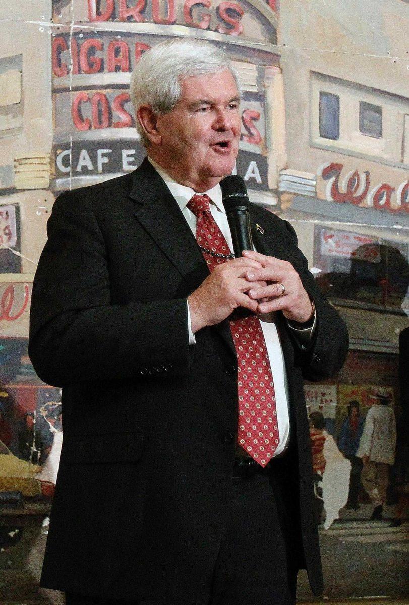 Republican presidential candidate and former House Speaker Newt Gingrich addresses supporters gathered at a local restaurant March 16 in New Orleans.