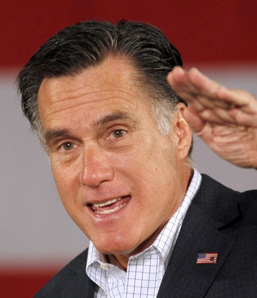 In this March 1, 2012 file photo, Republican presidential candidate, former Massachusetts Gov. Mitt Romney speaks in Fargo, N.D.