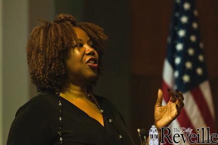 Ruby Bridges speaks April 5 to students about her struggle against racism at a young age.