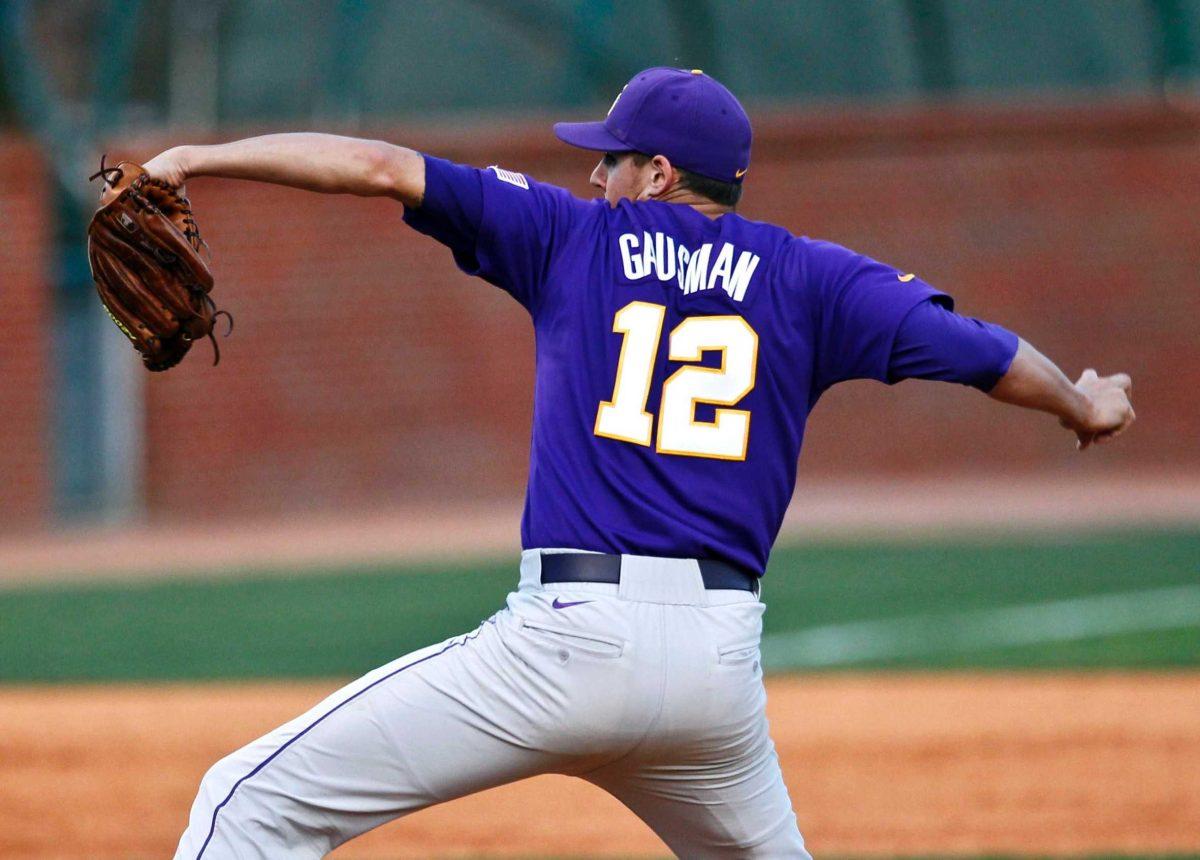 Sophomore pitcher Kevin Gausman delivers to Kentucky on Friday in Lexington, Ky. LSU&#8217;s 5-4 win marked its only win of the series.