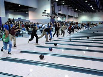 Bowlers from across the country compete in the United States Bowling Congress Open Championship at the downtown River Center&#8217;s new lanes, which cost $2 million to build.