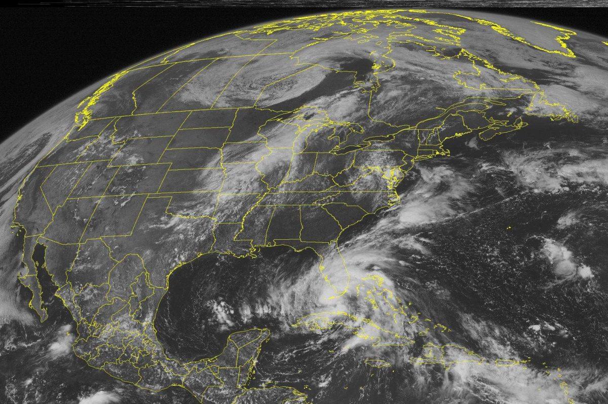 Tropical Storm Isaac was about 50 miles southeast of the Florida Keys on Sunday at 9